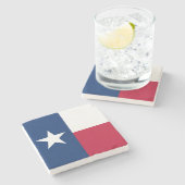 Texas Flag Lone Star Staat Proud Texan Rustikal Steinuntersetzer (Seitenansicht)