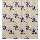 Texas Flag Longhorn Steer Boots Hats Ropes Duschvorhang (Vorderseite)