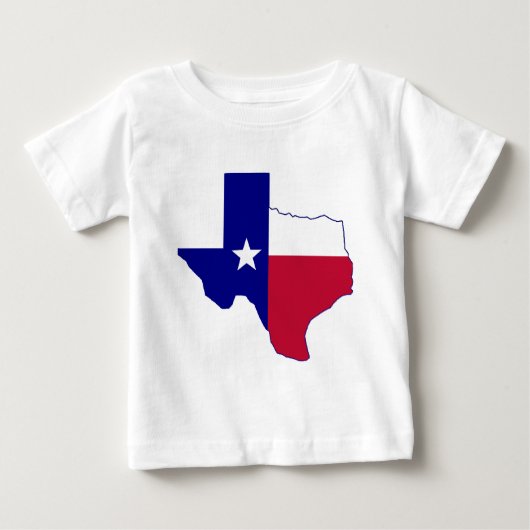 Texas Flag Map Baby T-shirt (Vorderseite)