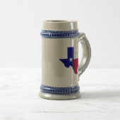Texas Flag Map Bierglas (VorderseiteRechts)