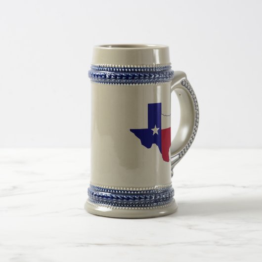 Texas Flag Map Bierglas (VorderseiteRechts)