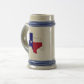 Texas Flag Map Bierglas (Vorderseite Links)