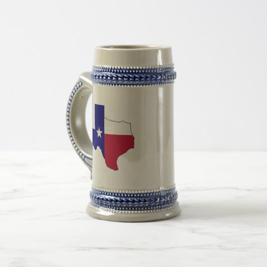 Texas Flag Map Bierglas (Vorderseite Links)