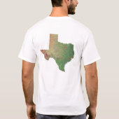 Texas Flag Map City T - Shirt (Rückseite)
