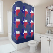 Texas Flag Map Duschvorhang (Beispiel)