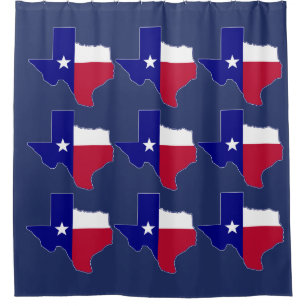 Texas Flag Map Duschvorhang