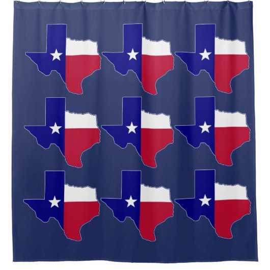 Texas Flag Map Duschvorhang (Vorderseite)