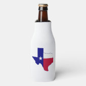 Texas Flag Map Flaschenkühler (Flaschenvorderseite)
