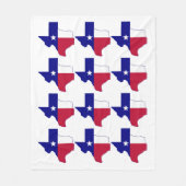 Texas Flag Map Fleecedecke (Vorderseite)