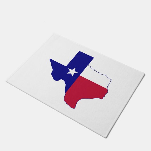 Texas Flag Map Fußmatte (Schrägansicht)