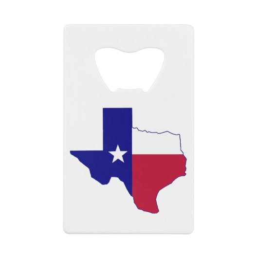 Texas Flag Map Geldbeutel Flaschenöffner (Vorderseite)