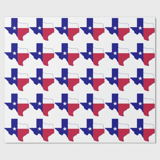 Texas Flag Map Geschenkpapier (Flach)