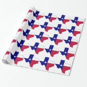 Texas Flag Map Geschenkpapier (Ungerollt)