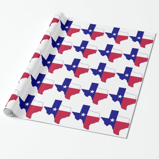 Texas Flag Map Geschenkpapier (Ungerollt)