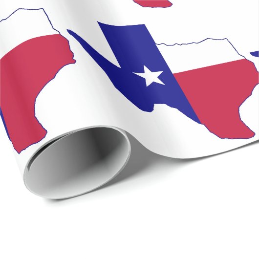 Texas Flag Map Geschenkpapier (Rolleneckpunkt)