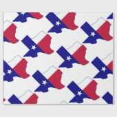 Texas Flag Map Geschenkpapier (Flach)