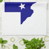 Texas Flag Map Geschirrtuch (Gefaltet)