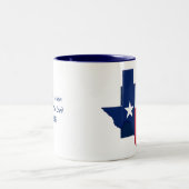 TEXAS FLAG MAP Gott segne angepasste Schrift Zweifarbige Tasse (Mittel)