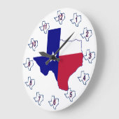 Texas Flag Map Große Wanduhr (Winkel)