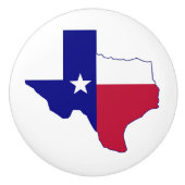 Texas Flag Map Keramikknauf (Vorderseite)