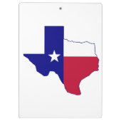 Texas Flag Map Klemmbrett (Rückseite)