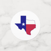 Texas Flag Map Konfetti (Klein Vorderseite)
