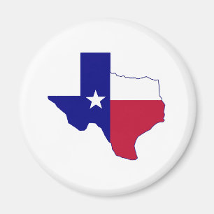 Texas Flag Map Magnet