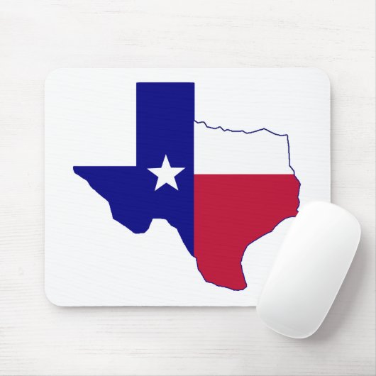 Texas Flag Map Mousepad (Mit Mouse)
