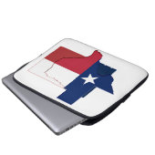 TEXAS Flag Map Patriotic Computer Laptopschutzhülle (Vorne Knopf)