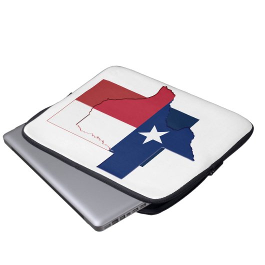 TEXAS Flag Map Patriotic Computer Laptopschutzhülle (Vorne Knopf)