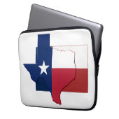 TEXAS Flag Map Patriotic Computer Laptopschutzhülle (Vorderseite Links)