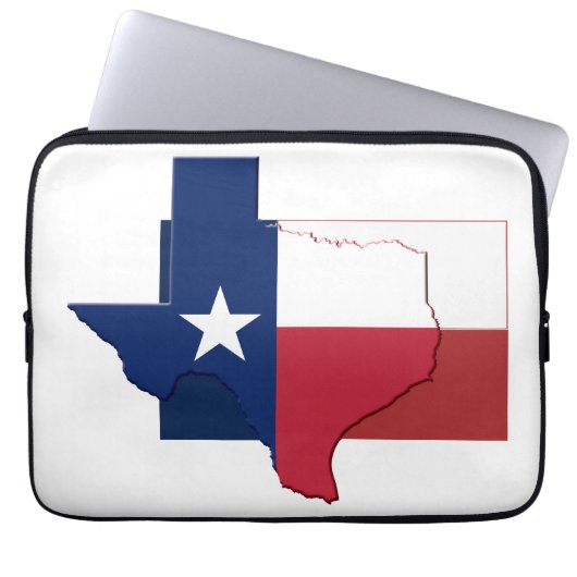 TEXAS Flag Map Patriotic Computer Laptopschutzhülle (Vorderseite)
