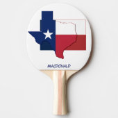 TEXAS FLAG & MAP Personalisiert Tischtennis Schläger (Vorderseite)