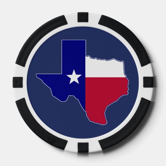 Texas Flag Map Pokerchips (Vorderseite)