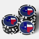 Texas Flag Map Pokerchips (Stapel)