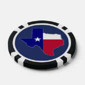 Texas Flag Map Pokerchips (Einzeln)