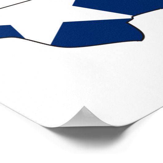 Texas Flag Map Poster (Ecke)