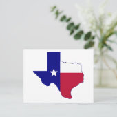 Texas Flag Map Postkarte (Stehend Vorderseite)