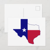 Texas Flag Map Postkarte (Vorne/Hinten)