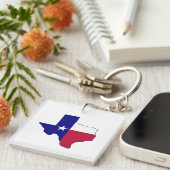 Texas Flag Map Schlüsselanhänger (Vorderseite rechts)