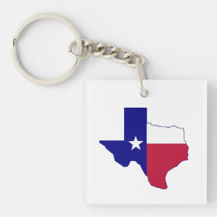 Texas Flag Map Schlüsselanhänger