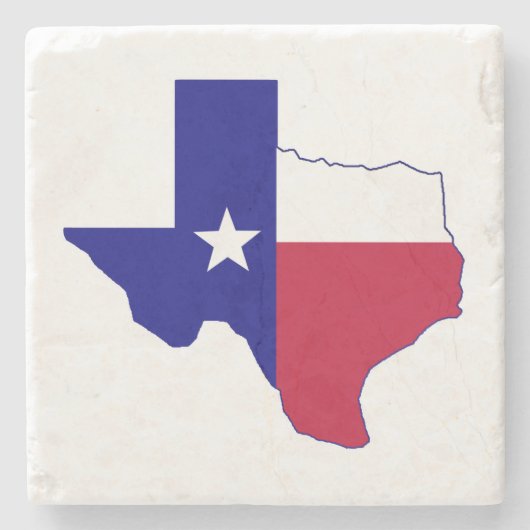 Texas Flag Map Steinuntersetzer (Vorderseite)