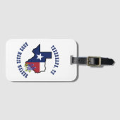 Texas-Flag mit Staat Blume Bluebonnet Custom Gepäckanhänger (Vorderseite (Horizontal))