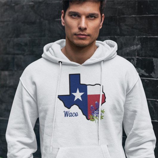 Texas-Flag mit Staat Blume Bluebonnet Custom Hoodie