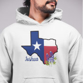 Texas-Flag mit Staat Blume Bluebonnet Custom Hoodie