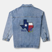 Texas-Flag mit Staat Blume Bluebonnet Custom Jeansjacke (Rückseite)