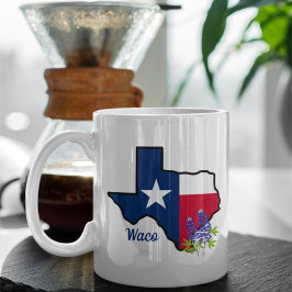 Texas-Flag mit Staat Blume Bluebonnet Custom Kaffeetasse