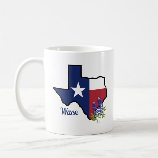 Texas-Flag mit Staat Blume Bluebonnet Custom Kaffeetasse (Links)