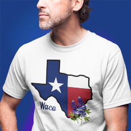 Texas-Flag mit Staat Blume Bluebonnet Custom T-Shirt