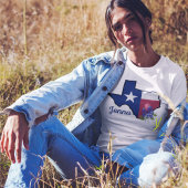 Texas-Flag mit Staat Blume Bluebonnet Custom T-Shirt